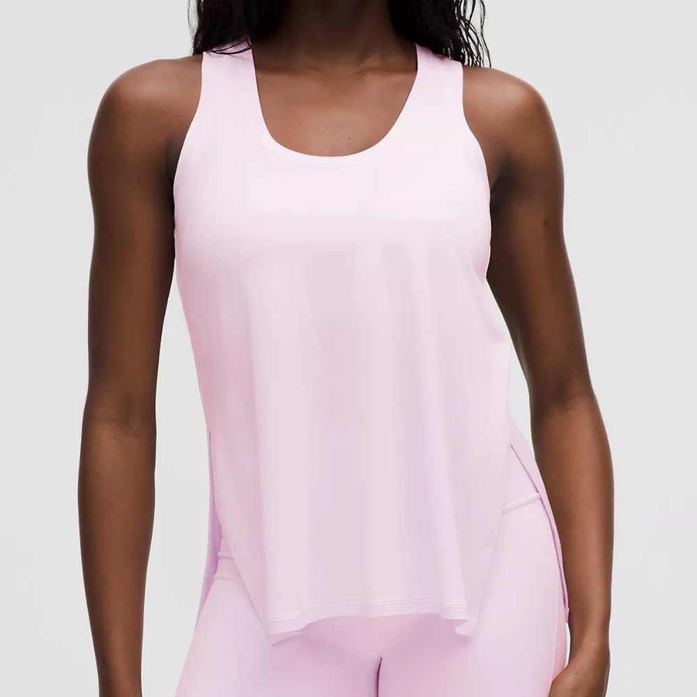 Lululemon | SilkAppeal Side-Slit Tank Top | Pink Organza | M - Picture 2 of 8